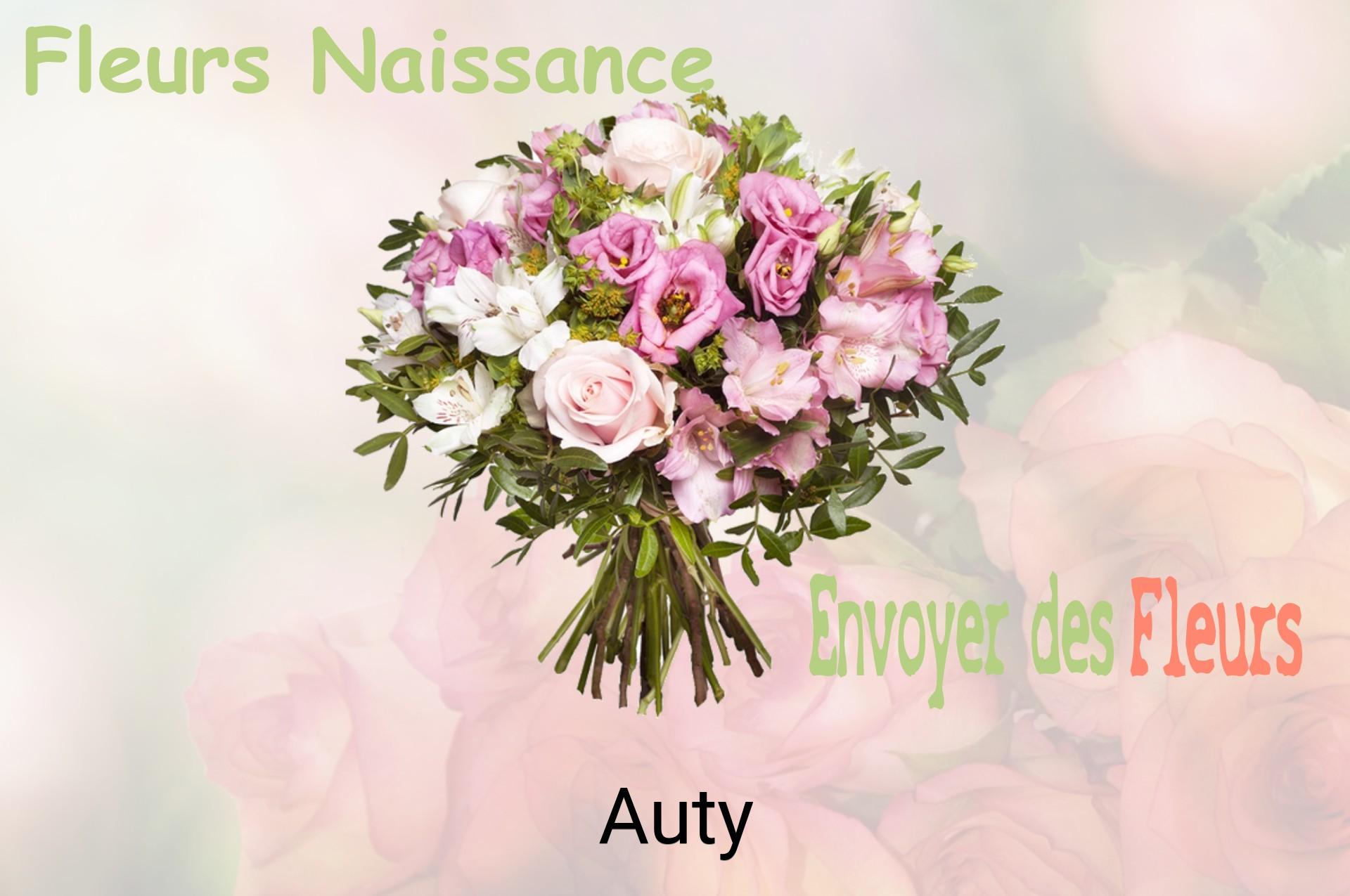 Bouquet de fleurs de naissance livré à Auty